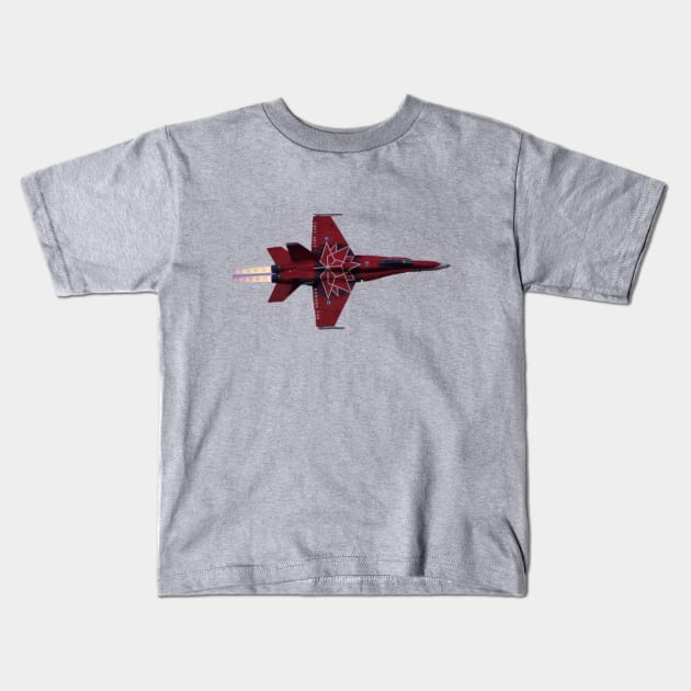 RCAF CF-18 Hornet Canada 150 afterburner - no background Kids T-Shirt by acefox1